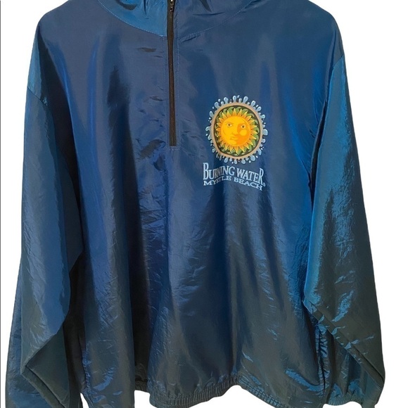 𝅺ONE size fits all Burning Water Myrtle Beach quarter zip pull over jacket - Picture 1 of 5